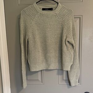 Vero Moda Light Sage Ribbed Crewneck Sweater